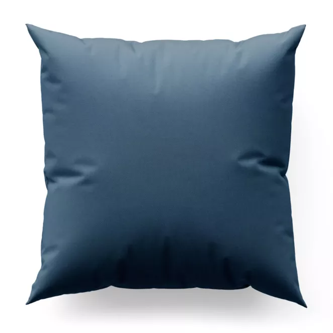 Poszewka szyta niebieska z miękkiej tkaniny w drobny wzór jodełkowy