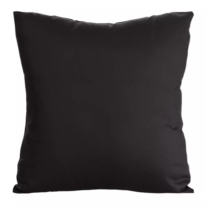 Poszewka na poduszkę 40x40 cm z satyny bawełnianej, gładka czarna DINA Diva Line