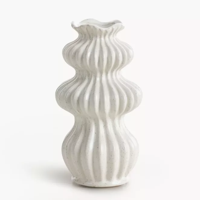 Wazon ceramiczny KIVA o oryginalnym kształcie i dekoracyjnym wykończeniu