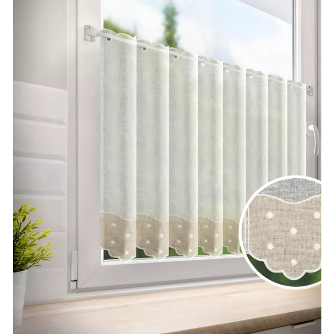 Tkanina firanowa zazdrostka z etaminy z haftem