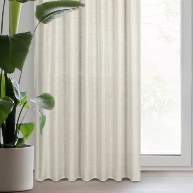 Zasłona naturalna z kreszowanej tkaniny w stylu eko 140x270 cm taśma - ETNA