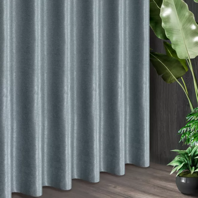 Tkanina zasłonowa, gładka, zaciemniająca tkanina z wyraźnym, strukturalnym splotem