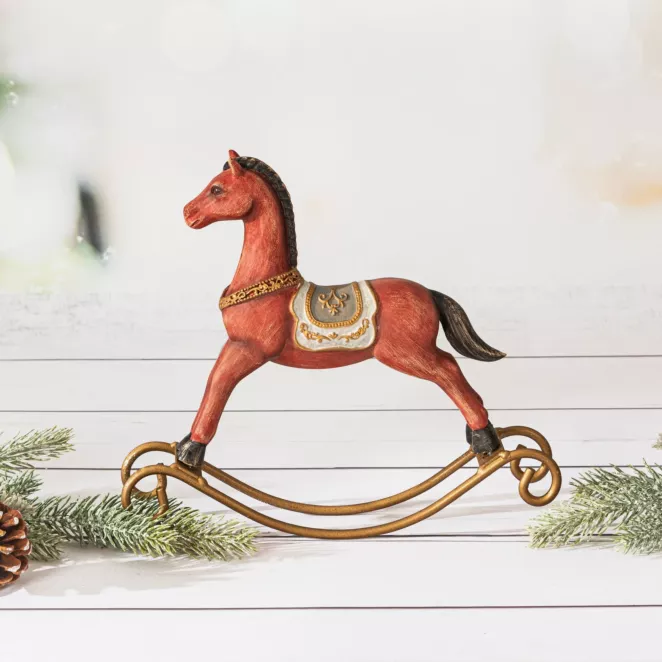 Figurka świąteczna KONIK NA BIEGUNACH