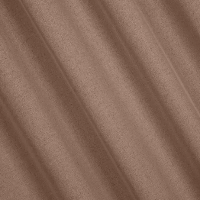 M213/15 Zasłona szyta na taśmie 5 cm wrzosowa z tkaniny w stylu eko o naturalnym splocie