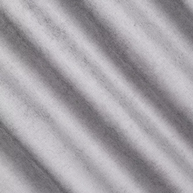 E34/21 Zasłona szyta na taśmie 5 cm srebrna z miękkiej w dotyku tkaniny szenilowej