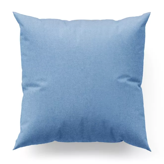Poszewka szyta jasnoniebieska z miękkiej tkaniny o welurowej strukturze