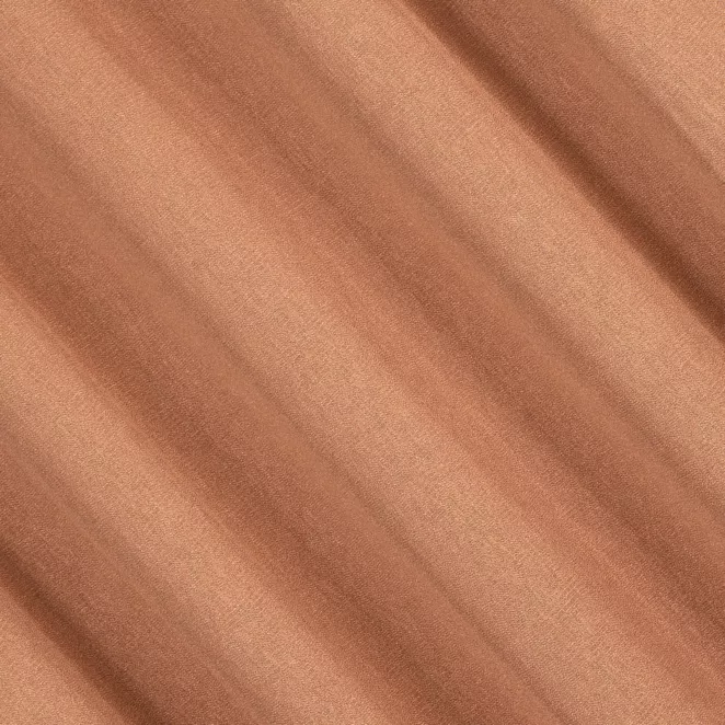 E118/10 Zasłona szyta na taśmie 5 cm miedziana z tkaniny strukturalnej z delikatnym połyskiem