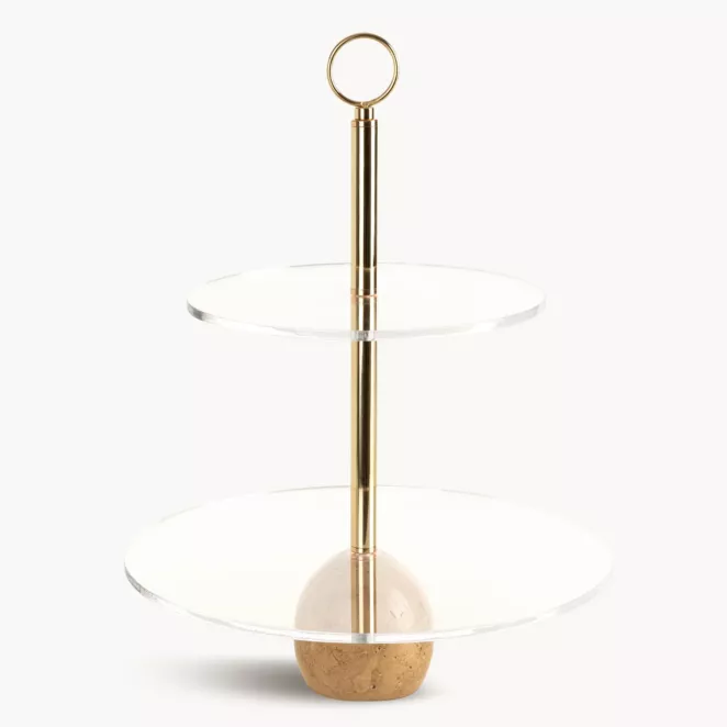 Patera dekoracyjna TINA wykonana z szkła i naturalnego kamienia - kolekcja TOLEDO