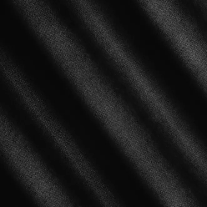 L56/19 Zasłona szyta na taśmie 5 cm ADESSA czarna z miękkiej tkaniny o welurowej strukturze