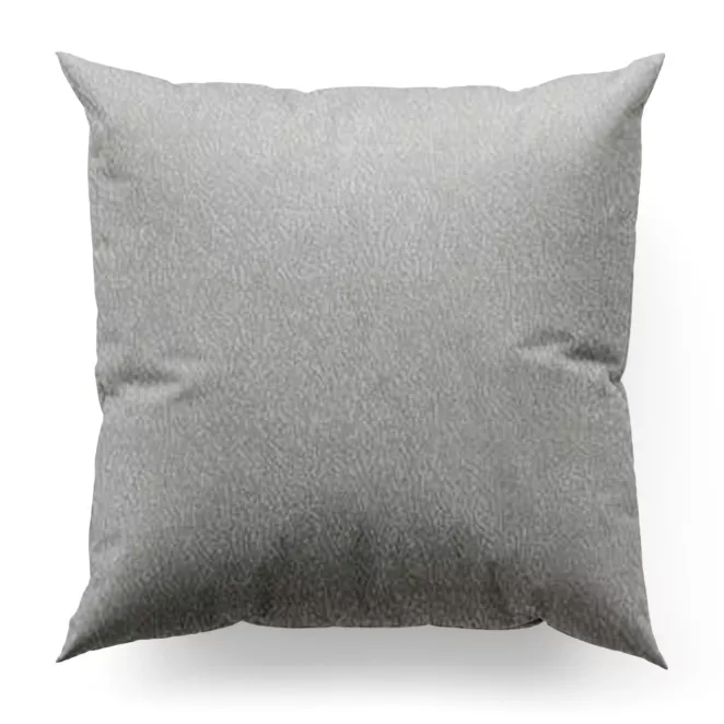 Poszewka szyta SAFARI srebrna z miękkiej welwetowej tkaniny w wytłaczany drobny wzór