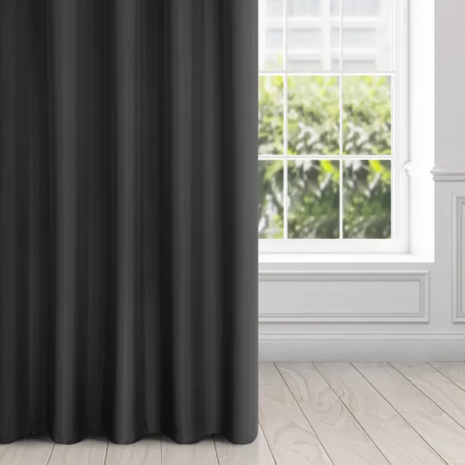 Zasłona czarna, matowa 140x250 cm taśma - TRIS