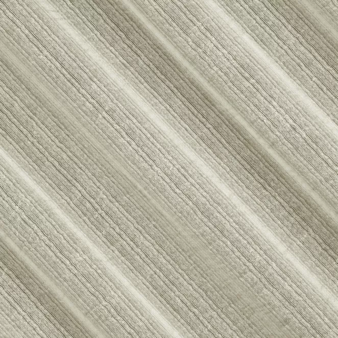 M216/2 Firana szyta na taśmie 5 cm jasnobeżowa z półmatowej kreszowanej tkaniny, w nieregularne, cienkie, pionowe pasy, wykończona obciążnikiem