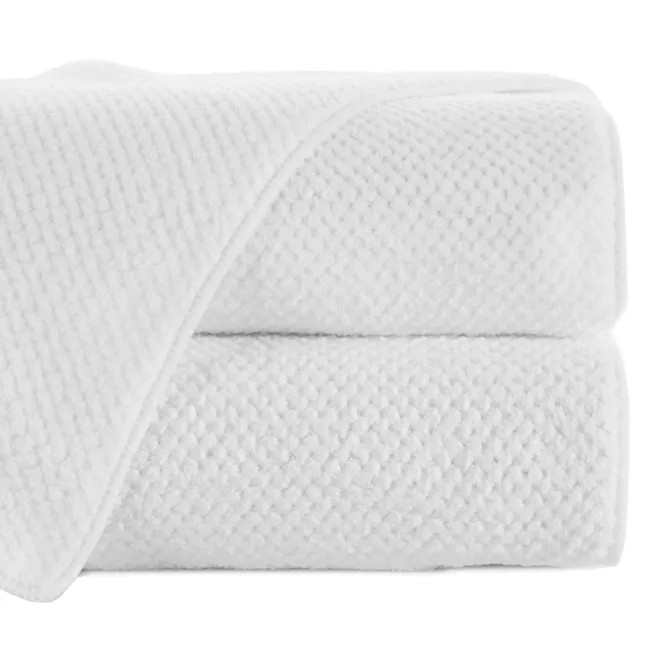 Ręcznik do rąk 30x50 cm szybkoschnący z mikrofibry  kolor biały o ryżowej strukturze 280 g/m2 ZOE 1
