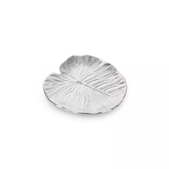 Patera ceramiczna KALINA w formie liścia z wytłoczeniami