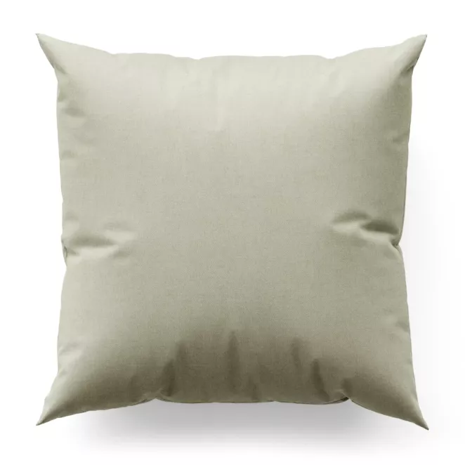 Poszewka szyta ciemnokremowa z miękkiej w dotyku tkaniny szenilowej