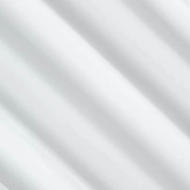 P277/45 Zasłona szyta na taśmie 5 cm biała z miękkiej półmatowej tkaniny welwetowej