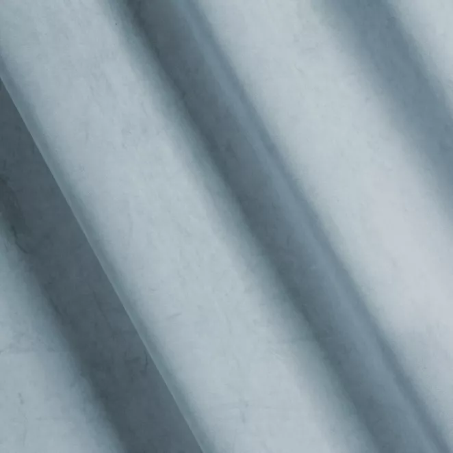 P277/15 Zasłona szyta na taśmie 5 cm ENYA niebieska z miękkiej półmatowej tkaniny welwetowej