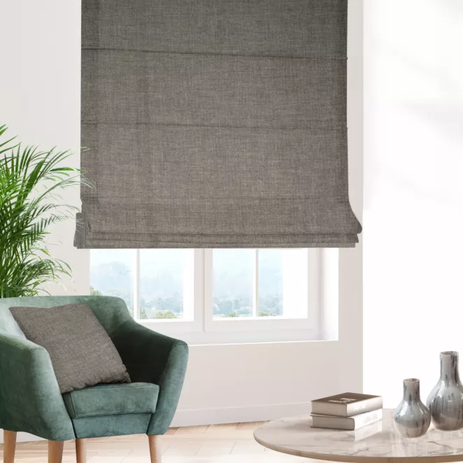 Roleta rzymska stalowa z tkaniny o grubym splocie