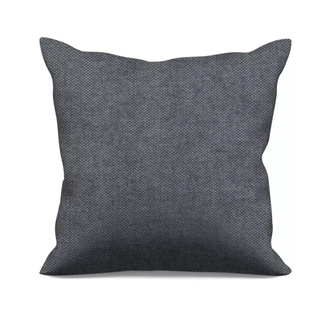 Poszewka szyta grafitowa miękka, szenilowa tkanina o wyraźnym splocie i delikatnym połysku