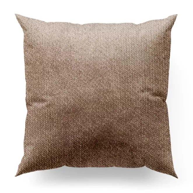 Poszewka szyta szampańska z miękkiej welwetowej tkaniny z połyskiem