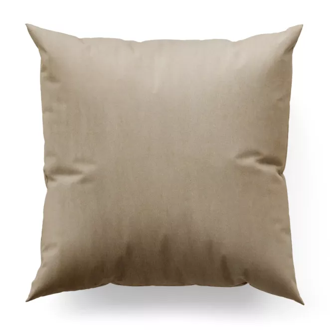 Poszewka na wymiar ciemnokremowa z miękkiej półmatowej tkaniny welwetowej