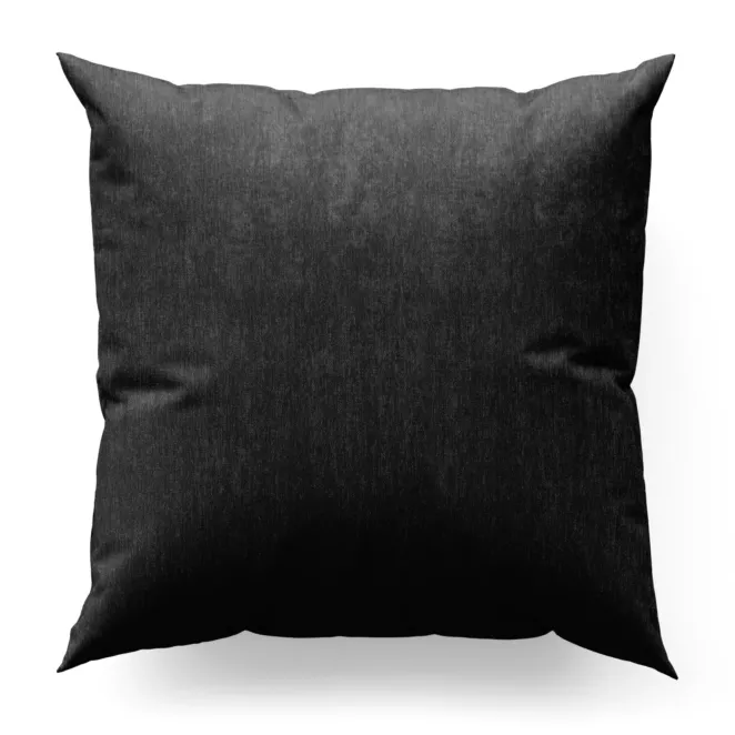 Poszewka na wymiar czarna z tkaniny o szenilowej strukturze