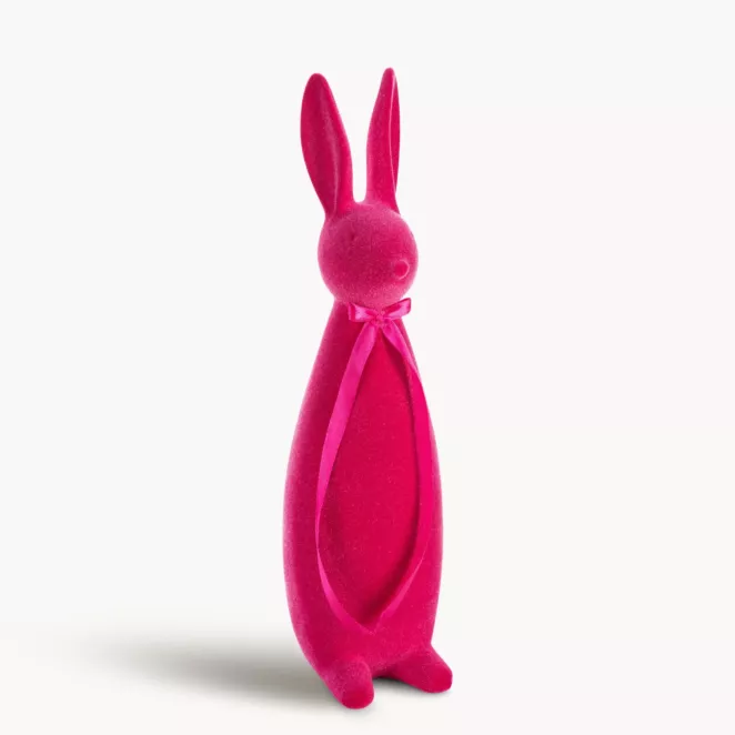 Wielkanocna figurka w kształcie zajączka o strukturalnym meszkowym wykończeniu