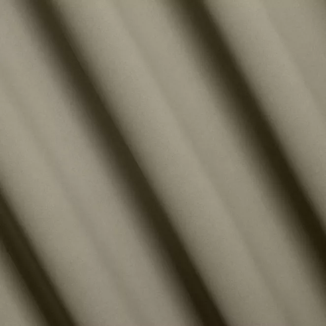 P179/32 Zasłona szyta na taśmie 5 cm brązowa z gładkiej zaciemniającej tkaniny typu dimout