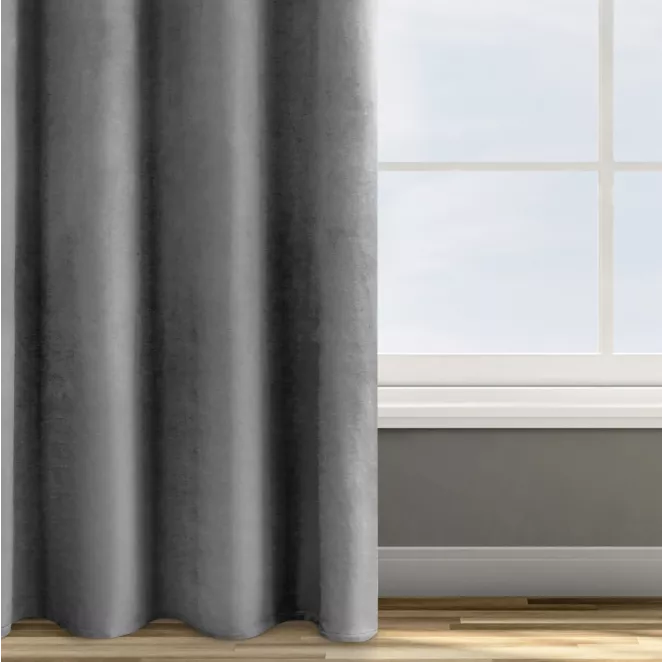 Zasłona welwetowa stalowa 140x250 cm przelotka - ROSA - Design 91