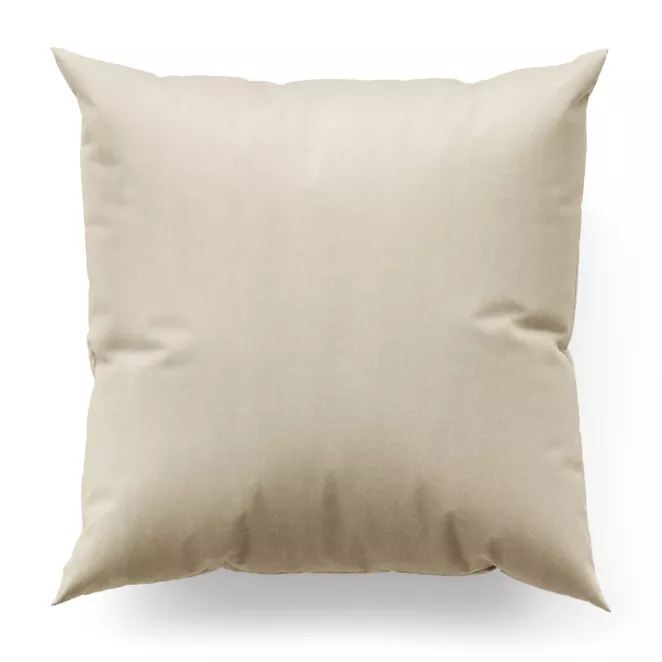 Poszewka szyta SAFARI jasnobeżowa z miękkiej welwetowej tkaniny z połyskiem