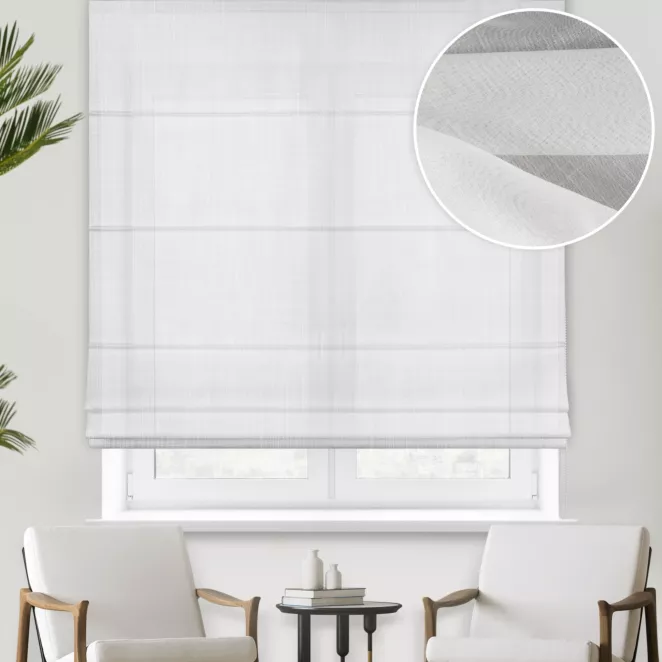 Roleta rzymska kremowa foto-katalityczna tkanina, oczyszczająca powietrze z substancji szkodliwych