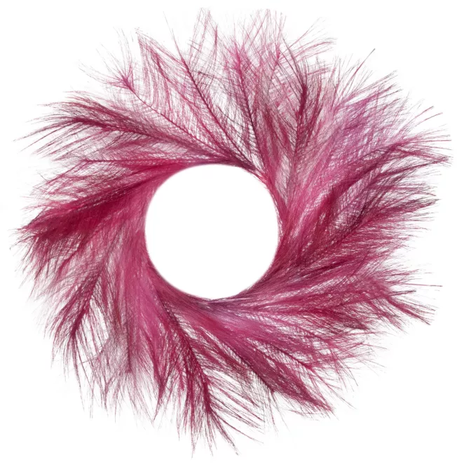 Wianek dekoracyjny z trawy pampasowej w stylu boho