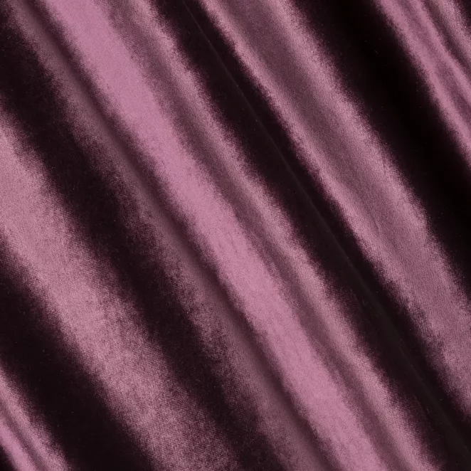 M147/17 Zasłona szyta na taśmie 5 cm SAFARI fioletowa z miękkiej welwetowej tkaniny z połyskiem