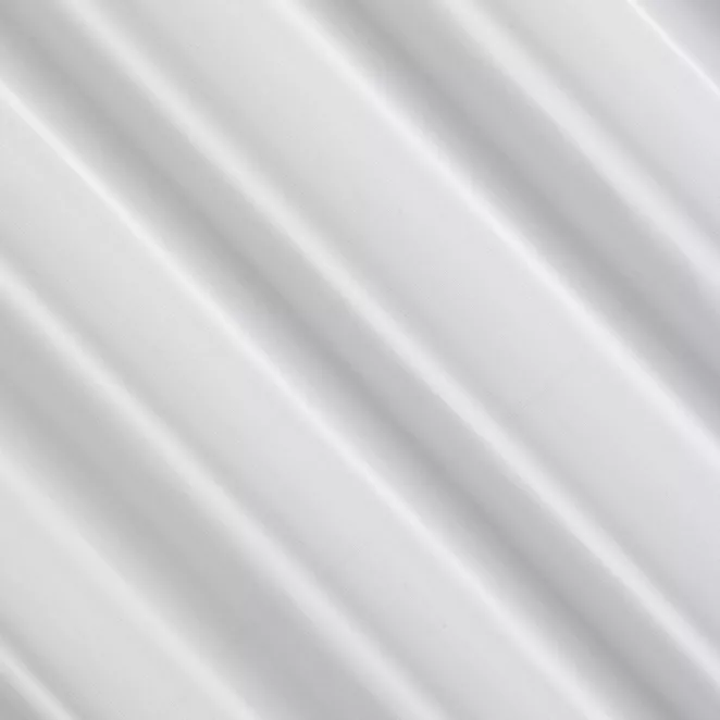 E16/1 Firana szyta na taśmie 5 cm biała z delikatnej, miękkiej w dotyku żorżety, wykończonej obciążnikiem