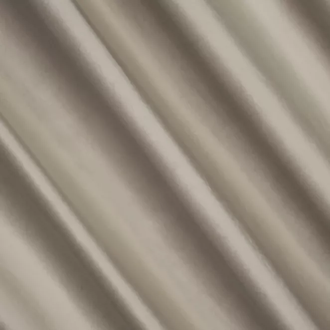 P277/44 Zasłona szyta na taśmie 5 cm jasnobrązowa z miękkiej półmatowej tkaniny welwetowej