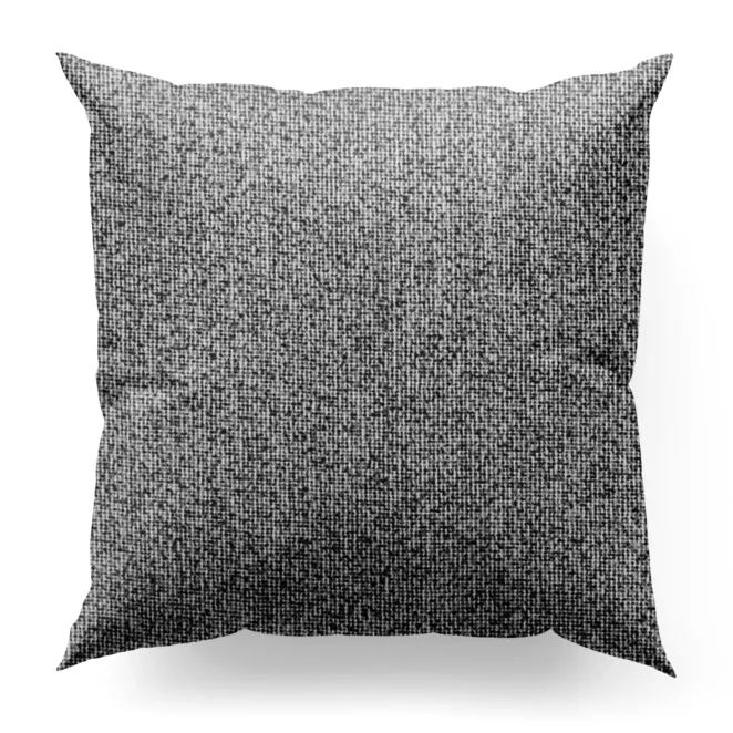 Poszewka szyta grafitowa z tkaniny typu bukla z efektem melanżu