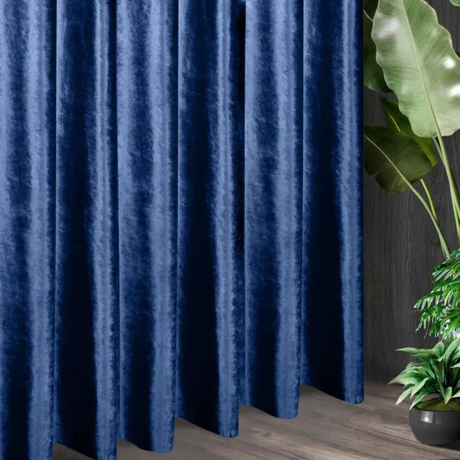 Tkanina zasłonowa gładka, miękka, welwetowa, z wyraźnym połyskiem z kolekcji Eva Minge