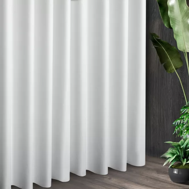 Gładka tkanina zasłonowa zaciemniająca, 100% BLACKOUT