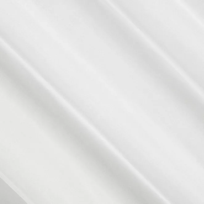 L131/3 Firana szyta na taśmie 5 cm naturalna z miękkiej i połyskliwej tkaniny, wykończona obciążnikiem