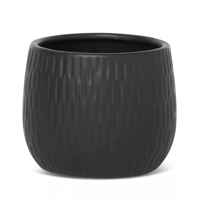 Doniczka dekoracyjna MONI z drobnym, wytłaczanym wzorem