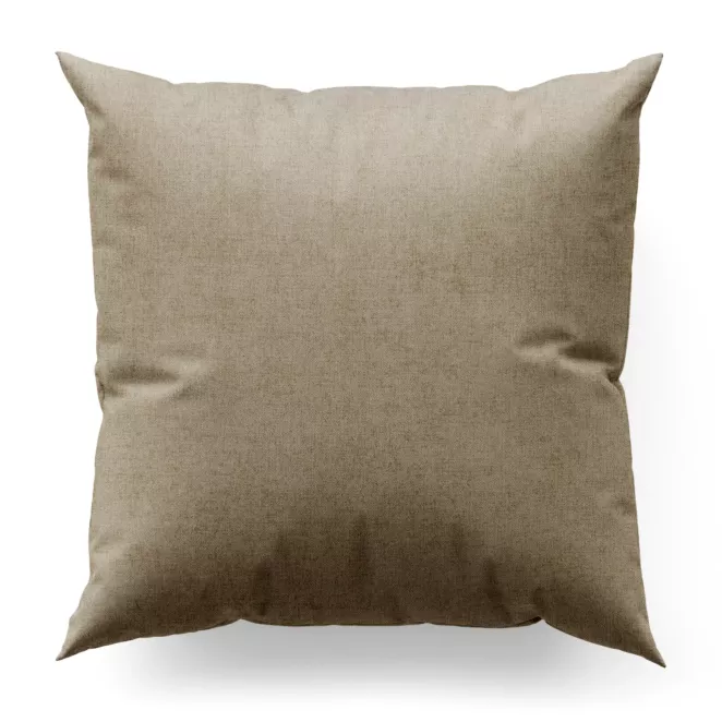 Poszewka na wymiar jasnobrązowa z miękkiej w dotyku tkaniny szenilowej