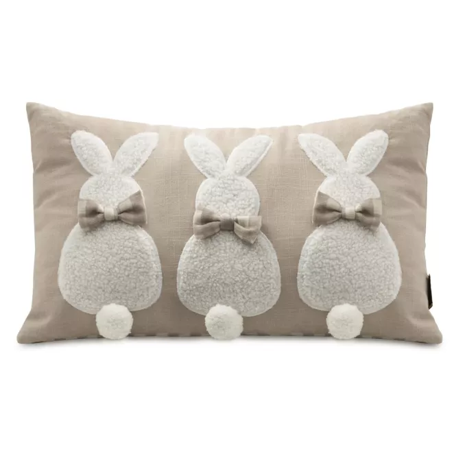 Poszewka na poduszkę 30x50 cm bawełniana beżowo, kremowa z uroczym zajączkiem WIOSNA 39