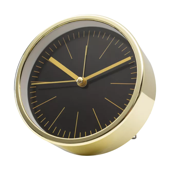 Dekoracyjny zegar stołowy w stylu vintage złoty