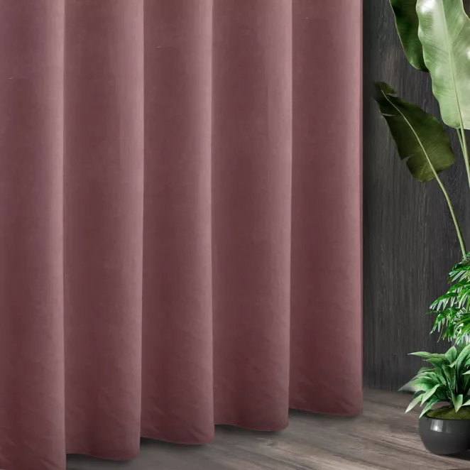 Tkanina zasłonowa ADORE gładka i miękka w dotyku o welurowej strukturze
