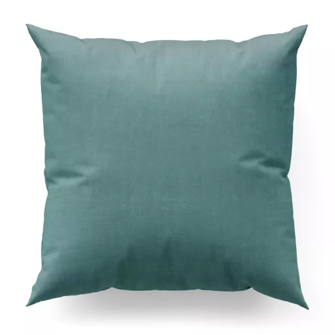Poszewka szyta GEMMA ciemnoturkusowa ze szlachetnej grubej tkaniny welwetowej o gramaturze 400g/m2