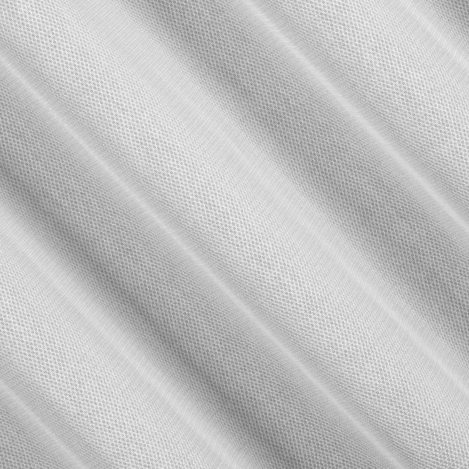 P278/1 Firana szyta na taśmie 5 cm biała z miękkiej tkaniny w drobną krateczkę z geometrycznym wzorem, wykończona obciążnikiem