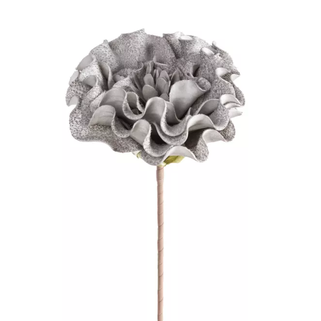 Kwiat sztuczny srebrny z plastycznej pianki foamiran 65 cm