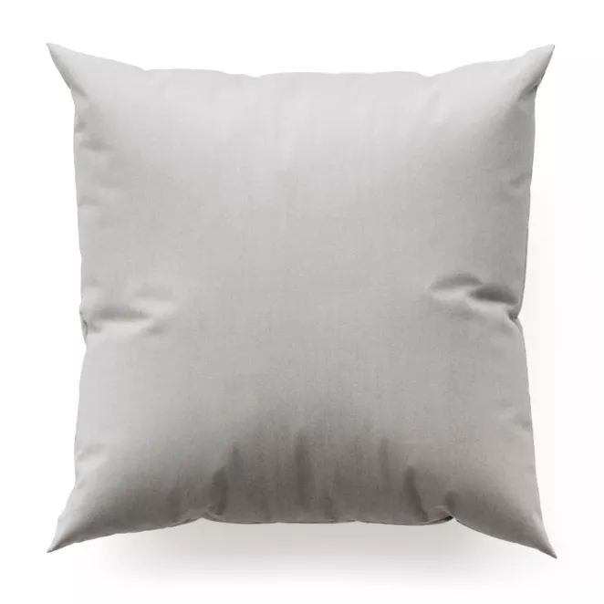 Poszewka szyta szarobeżowa z miękkiej tkaniny welwetowej