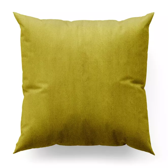 Poszewka szyta SAFARI oliwkowa z miękkiej welwetowej tkaniny z połyskiem
