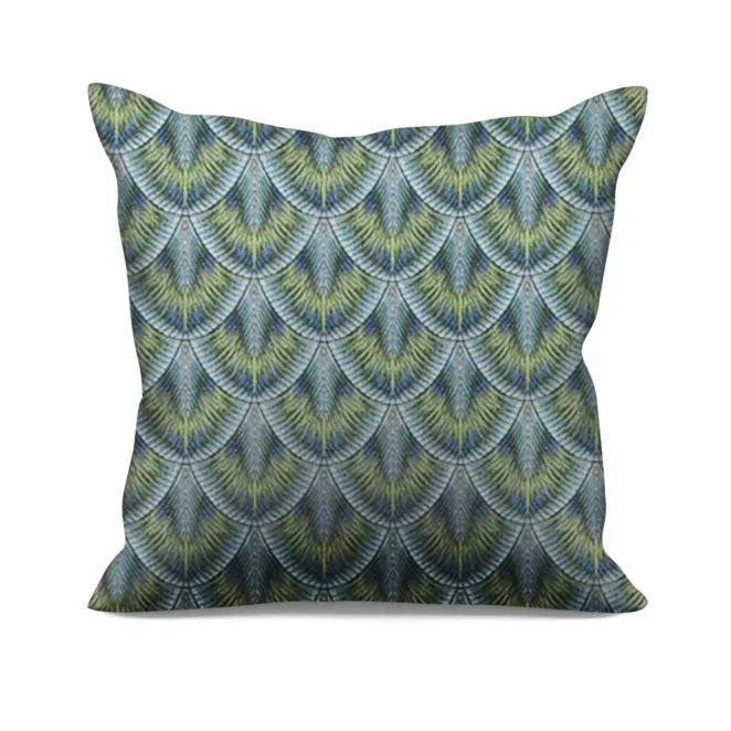 Poszewka szyta czarno turkusowa z miękkiej, lekko połyskującej tkaniny